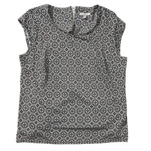Roz & Ali Black and White Patterned Tank Top